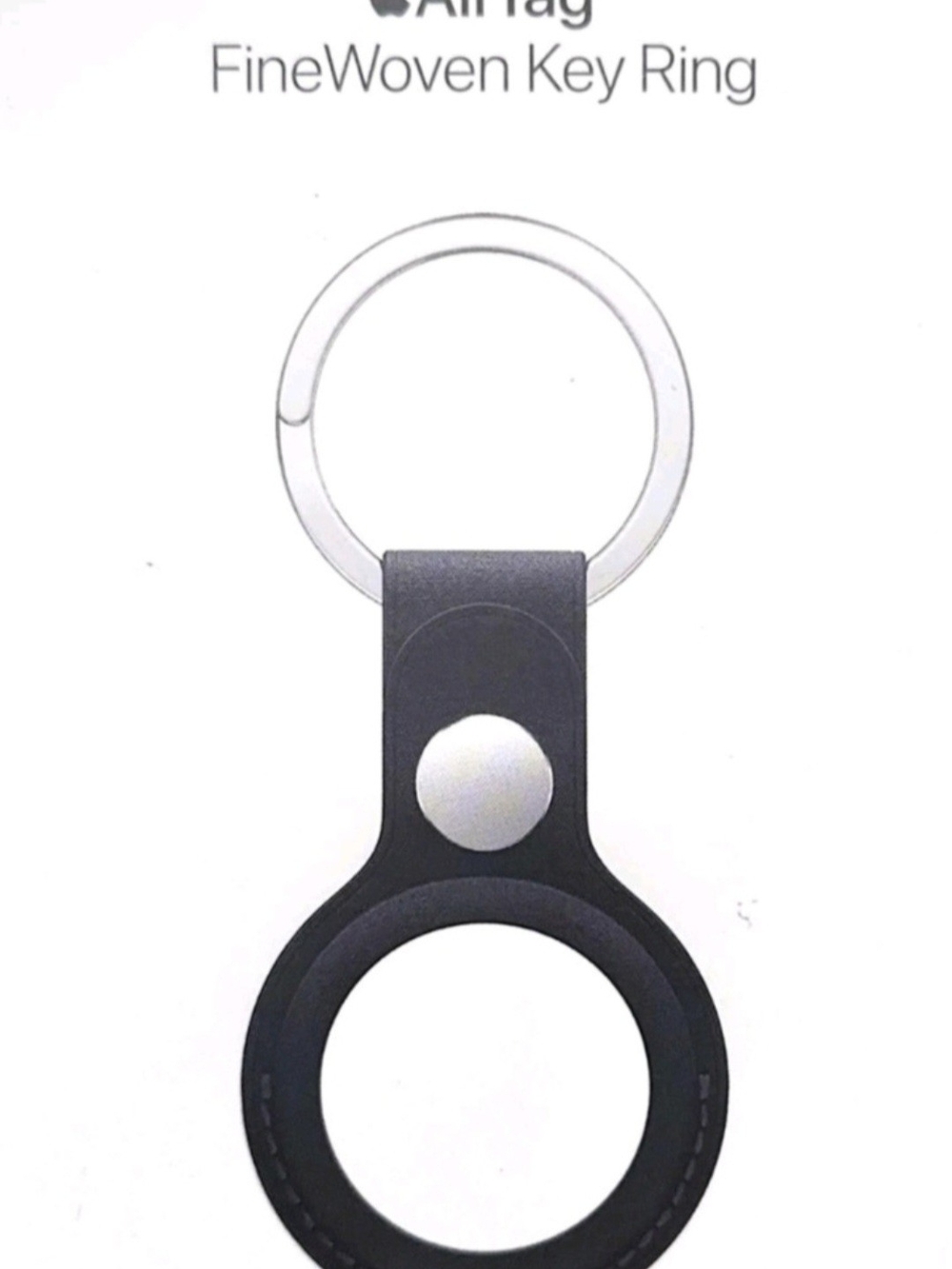 Genuine Apple AirTag FineWoven Key Ring - Black